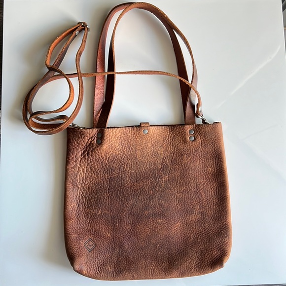 🔥Handmade Leather Tote and pouch Brown - Picture 3 of 17